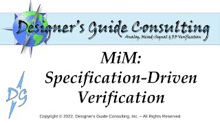 MiM: Specification-Driven Verification for  Analog and Mixed-Signal Chip Verification