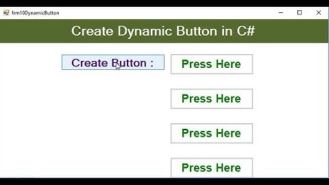 How to create button dynamically in C#