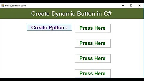 How to create button dynamically in C#