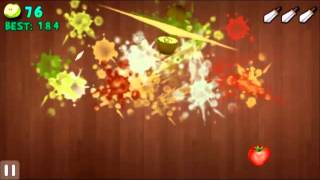 Watch and play android mobile phone game Fruit cut 2013 HD screenshot 2