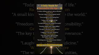 Read 3 Times a Day: Courage and Discipline for a Strong Old Age｜Courage｜Positive Thinking – Part 18