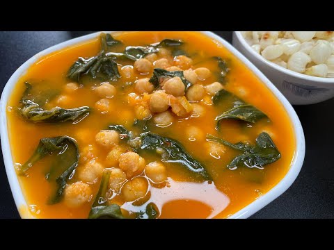 Sopa de Garbanzo con Espinacas