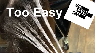 Balayage Technique - Ribbon Weave - (Very Easy Hair)
