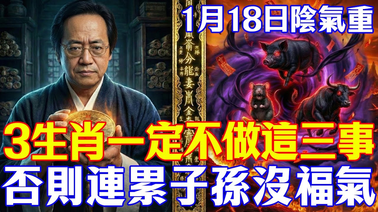 倪海廈：1月18日「晦日」陰氣重！家中若有這三個生肖，切記「三不做」！保全家平安。