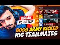 Angry youtuber  boss army broke his pc set up  after losing this game   garena  free fire