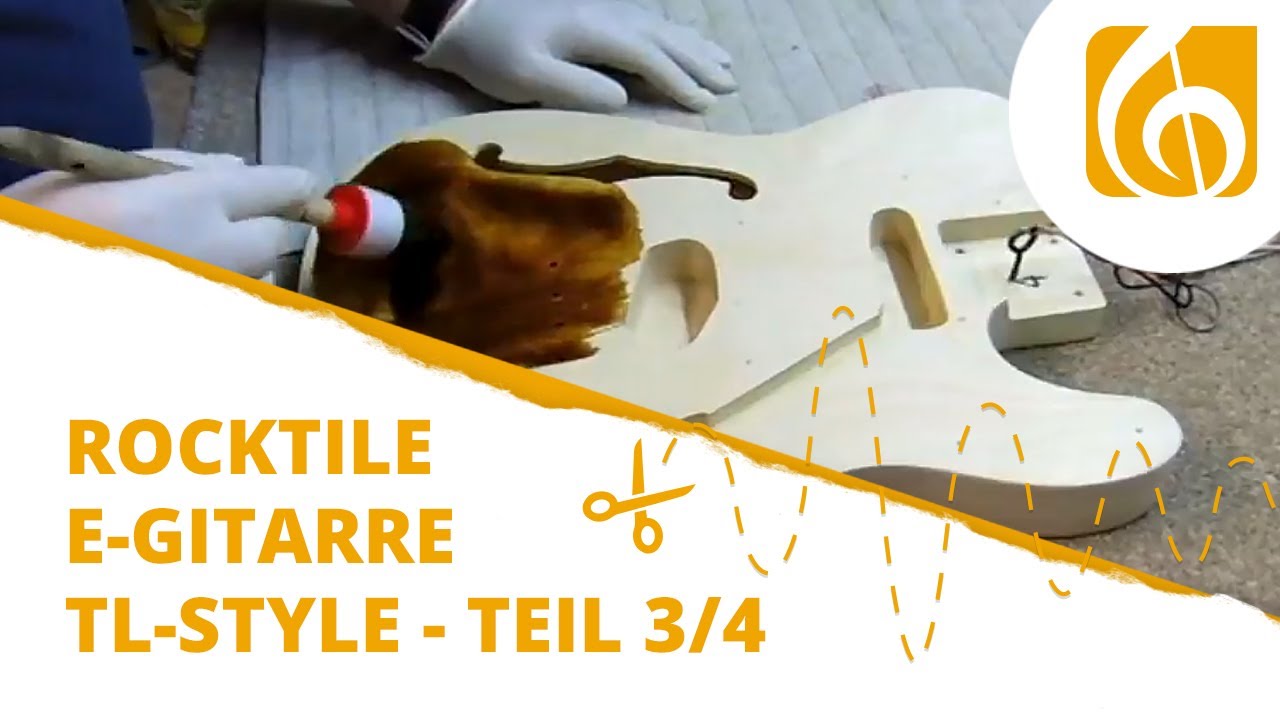 Kit Assemblaggio Chitarra Elettrica Hollowbody TL-Style Rocktile - Corpo Paulownia, Manico Acero