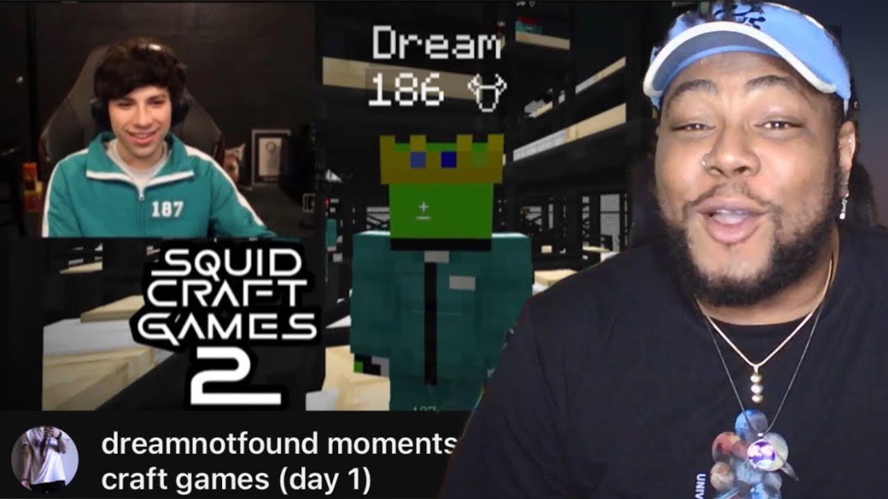 dreamnotfound moments from squid craft games (day 1) | Joey Sings Reacts