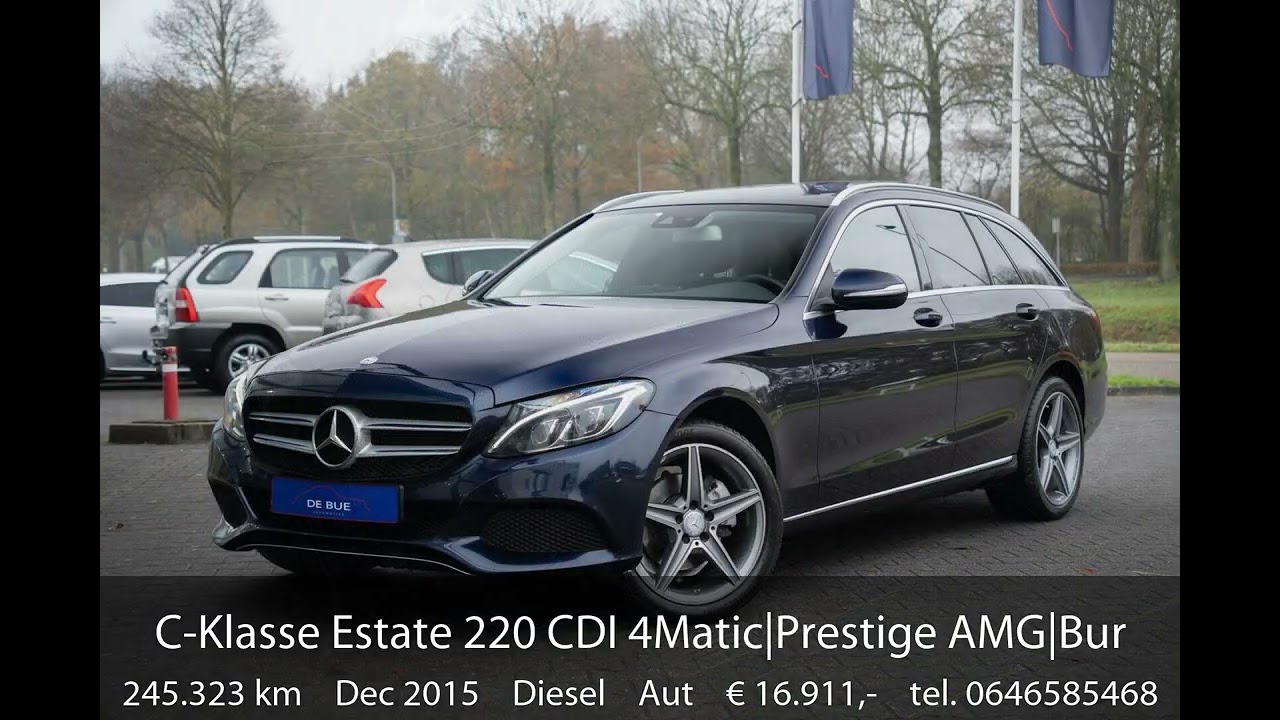 Mercedes C-klasse Estate 220 CDI 4Matic|Prestige AMG|Burmester|Trekhaak|Panoramadak|Leder|Stoel Vent