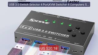 USB 3.0 Switch Selector 4 Port,KVM Switcher 4 Computers Share... — Amazing Value 2026 | Must Have!