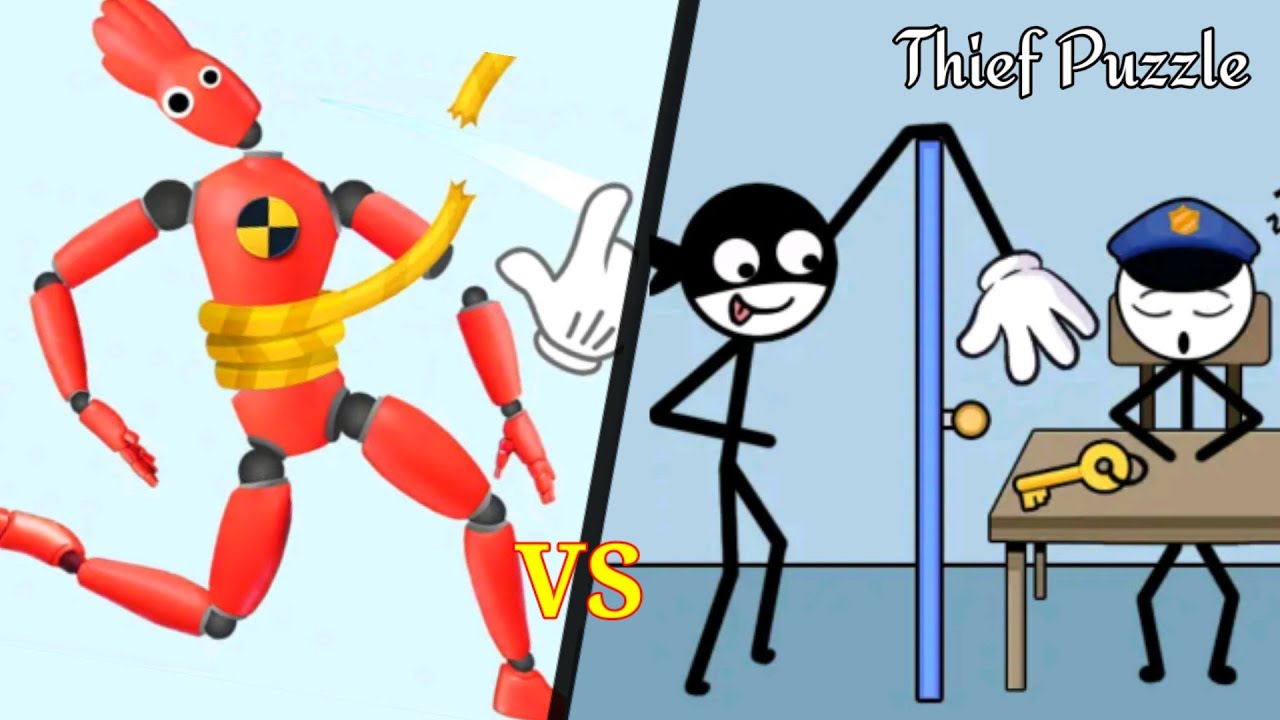 SHATTER DOLL: Kick & Destroy (Ragdoll Break) vs RUBBER PUZZLE STEALING, Interesting Games,Part