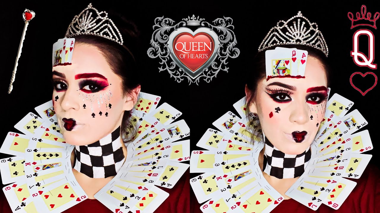 Maquiagem da RAINHA DE COPAS / RAINHA VERMELHA ️| Especial de HALLOWEEN ...