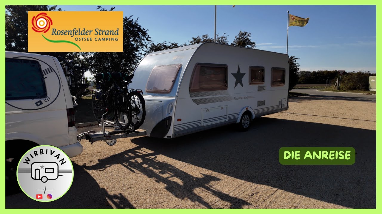 Camping Rosenfelder Strand Anreise und erste Runde über den Platz