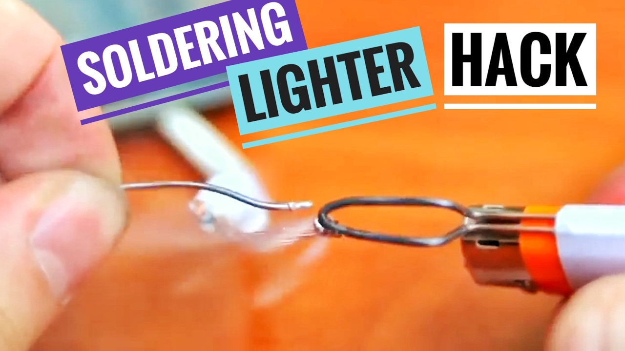 How to make a soldering iron out of a lighter YouTube