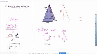 Volume and Surface Area with Pythagorean Theorem