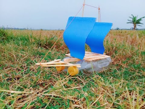 Cara Membuat  Perahu  Layar Dari  Stik  Es  Krim  Botol Plastik 