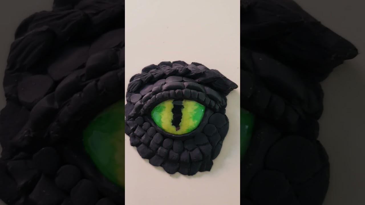 Dragon eye using polymer clay and resin