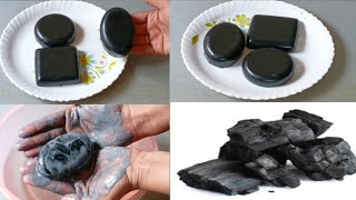 Homemade charcoal soap for Clean , Bright And Oily Skin, Acne Free Glowing Skin