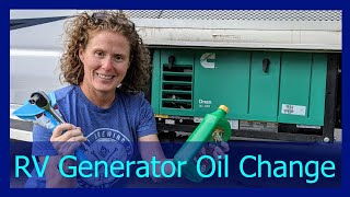 RV GENERATOR OIL CHANGE | How To Change The Oil In A Cummins Onan RV QG 4000 Generator