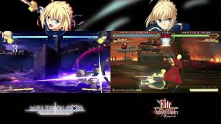 Saber Comparison (Melty Blood: Type Lumina vs FATE / Unlimited Codes)