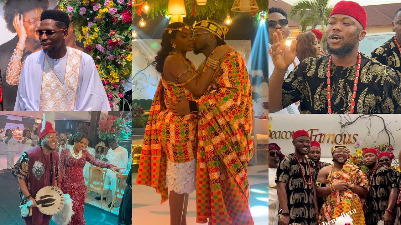 ⁣Mosses Bliss, Brain Jotter & other stars storms Deacon Famous wedding in Ghana with Ghanaian gir