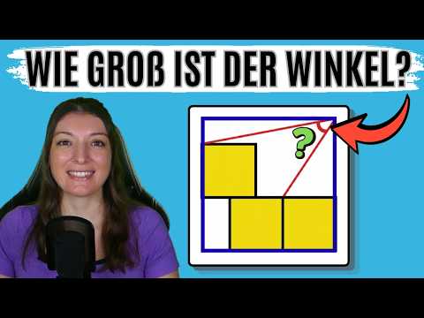 Vorschaubild: GEOMETRIE-RÄTSEL lösen: Wie groß ist der gesuchte WINKEL? 📐