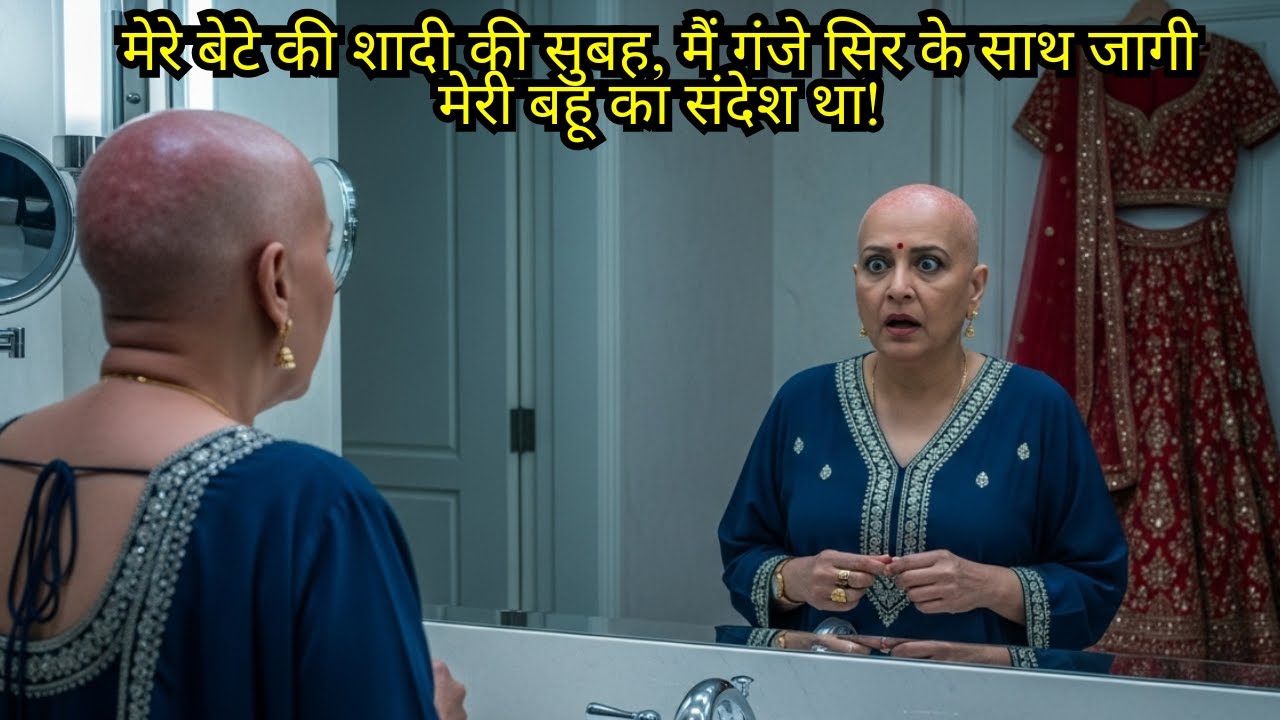 मेरे बेटे की शादी की सुबह, मैं गंजे सिर के साथ जागी — मेरी बहू का संदेश था!