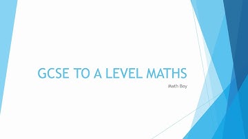 GCSE TO A LEVEL MATHS TRANSITION COURSE- INTRODUCTION