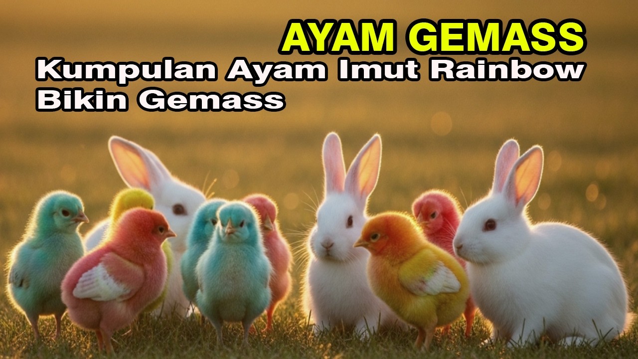 Ayam rainbow lucu,ayam warna warni gokil,Bebek & Kelinci Lucu terbaru #ayamgemass
