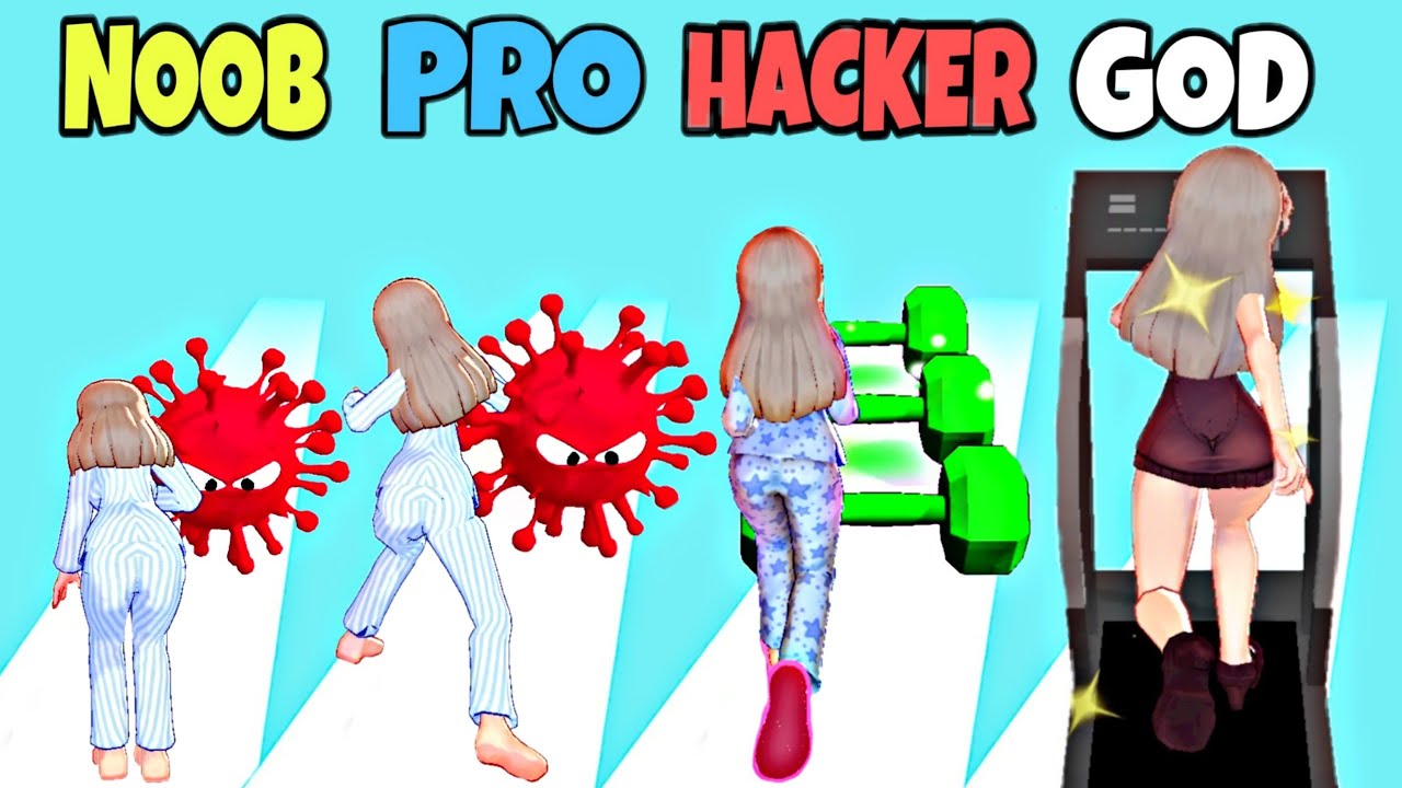 NOOB vs PRO vs HACKER vs GOD in Run Healthy