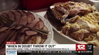 Doctors say food-borne illnesses are common after Thanksgiving