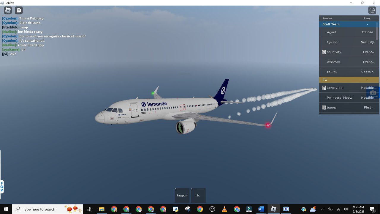 Roblox LeMonde Airlines Full Flight Airbus a320neo (Economy) Berlin to London Heathrow