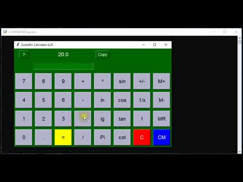 Python pyCalc5 - Scientific Calculator with GUI and memory