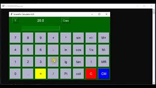 Python pyCalc5 - Scientific Calculator with GUI and memory