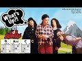 Whats up by 4 non blondes easy guitar  lyric scrolling chord chart playalong with capo 2