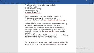 TCS Proctored assessment of 17th December Part-1 | Java program