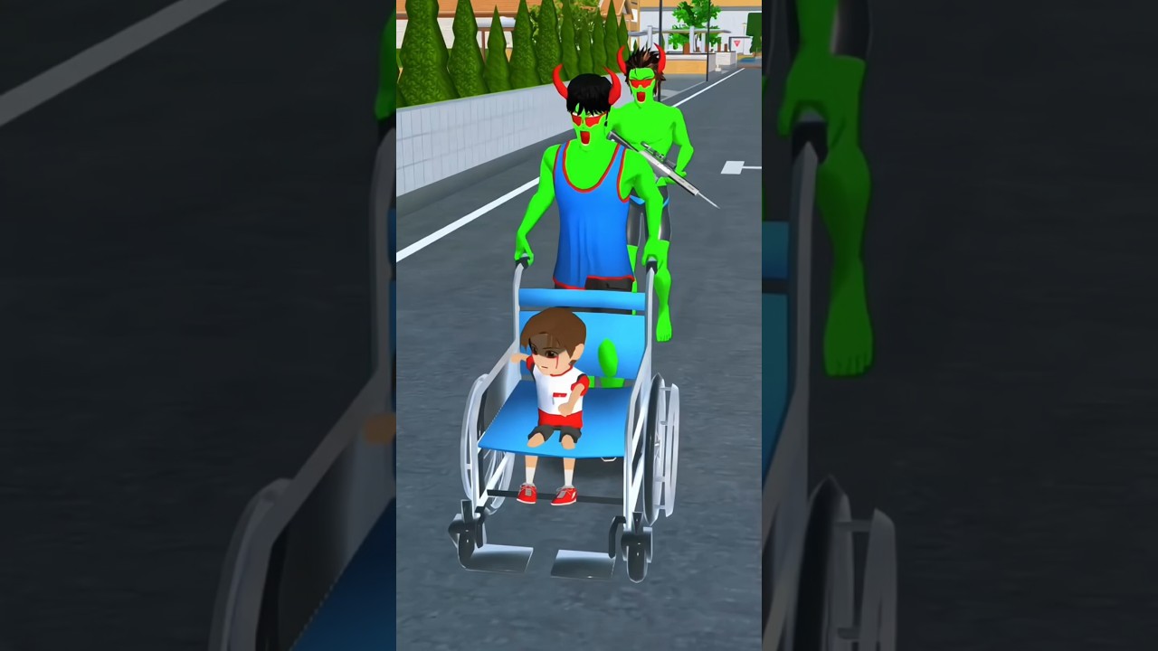 Two Zombies Kidnap Wheelchair Boy | Mother Hears His Cries & Saves Him | Sakura School Simulator
