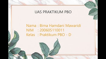 Pemrograman Berorientasi Objek (UAS)