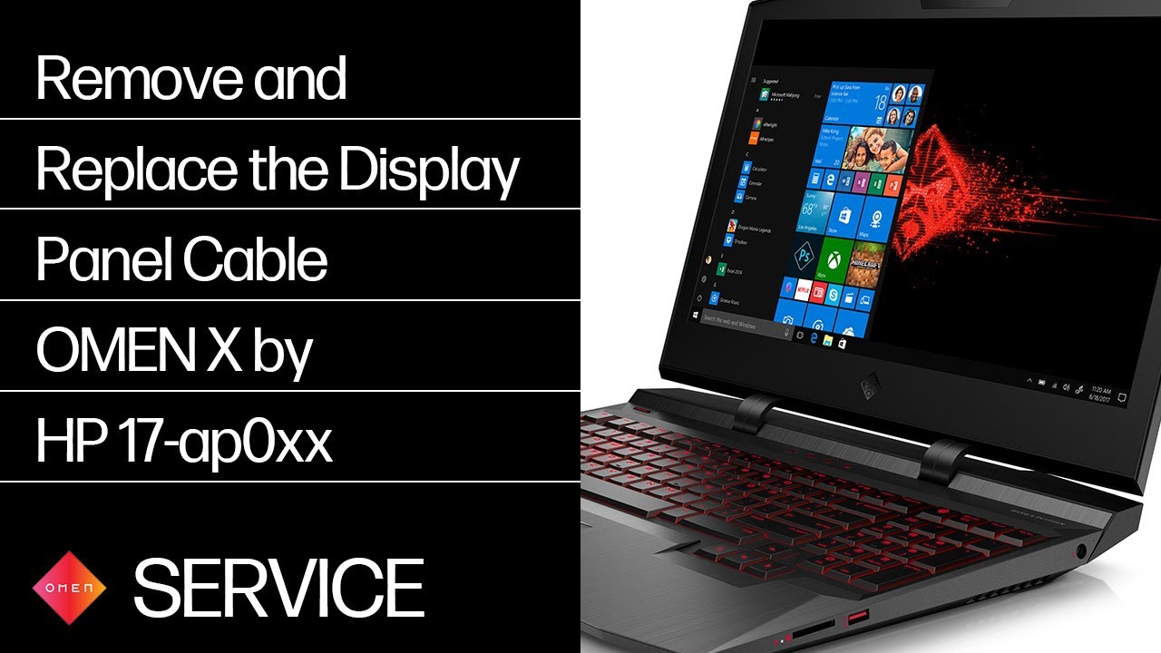 Remove and Replace the Display Panel Cable | OMEN X by HP 17-ap0xx | HP