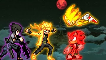 Naruto OP(All Form) & Sasuke OP VS Shadow OP(All Form) & Sonic OP(All Form) in Jump Force Mugen
