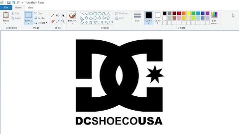 How to draw DC Shoes logo in MS Paint | Easy step by step drawing