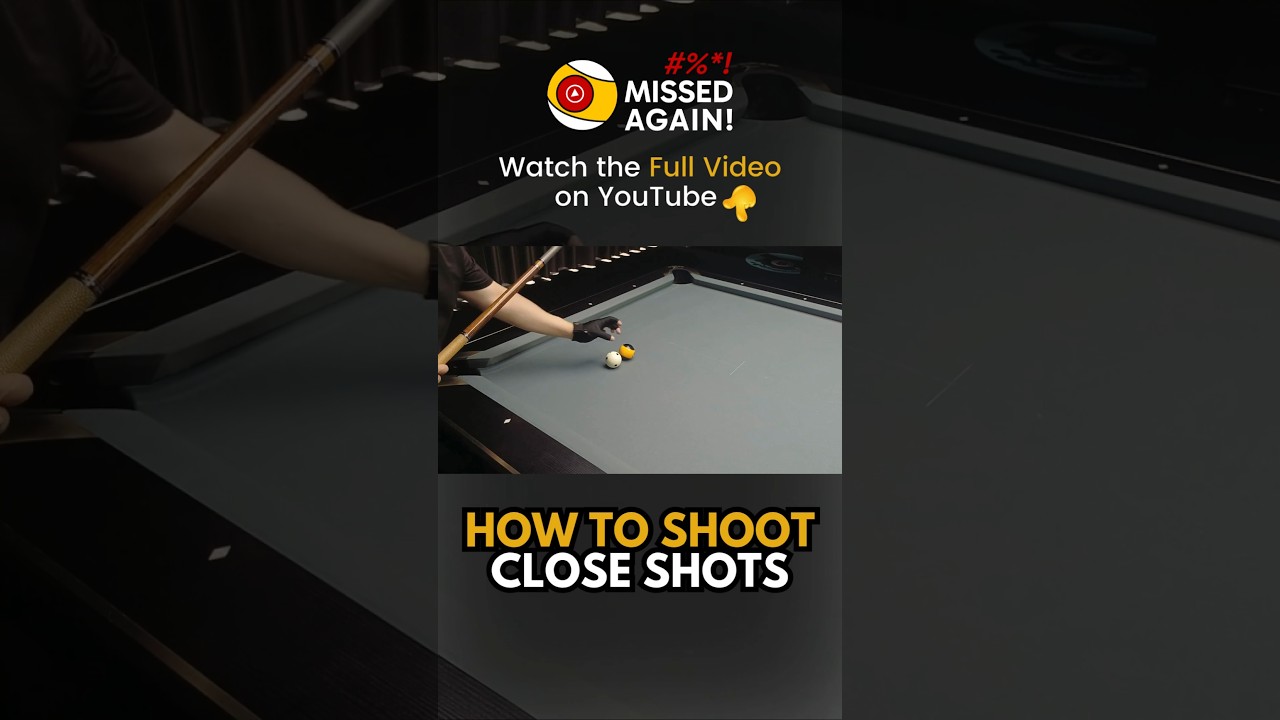 How to Shoot Close Shots in Pool #9ball #8ballpool #pool #billiards