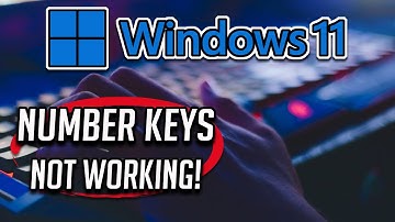 Number Keys Not Working In Windows 11 FIX