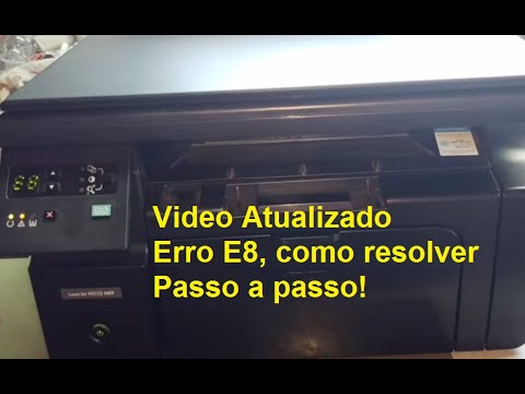 Erro E8 Impressora HP 1132MFP Como Resolver Passo a Passo