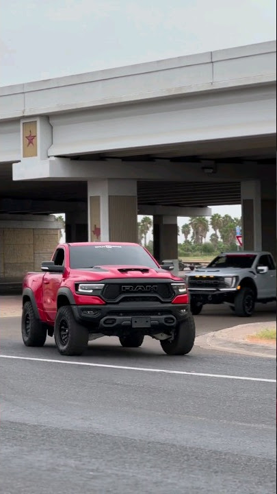 Mini Trx and Mini Raptor #ramtrx #fordraptor #trx #supercharged #singlecab #youtubeshorts #shorts