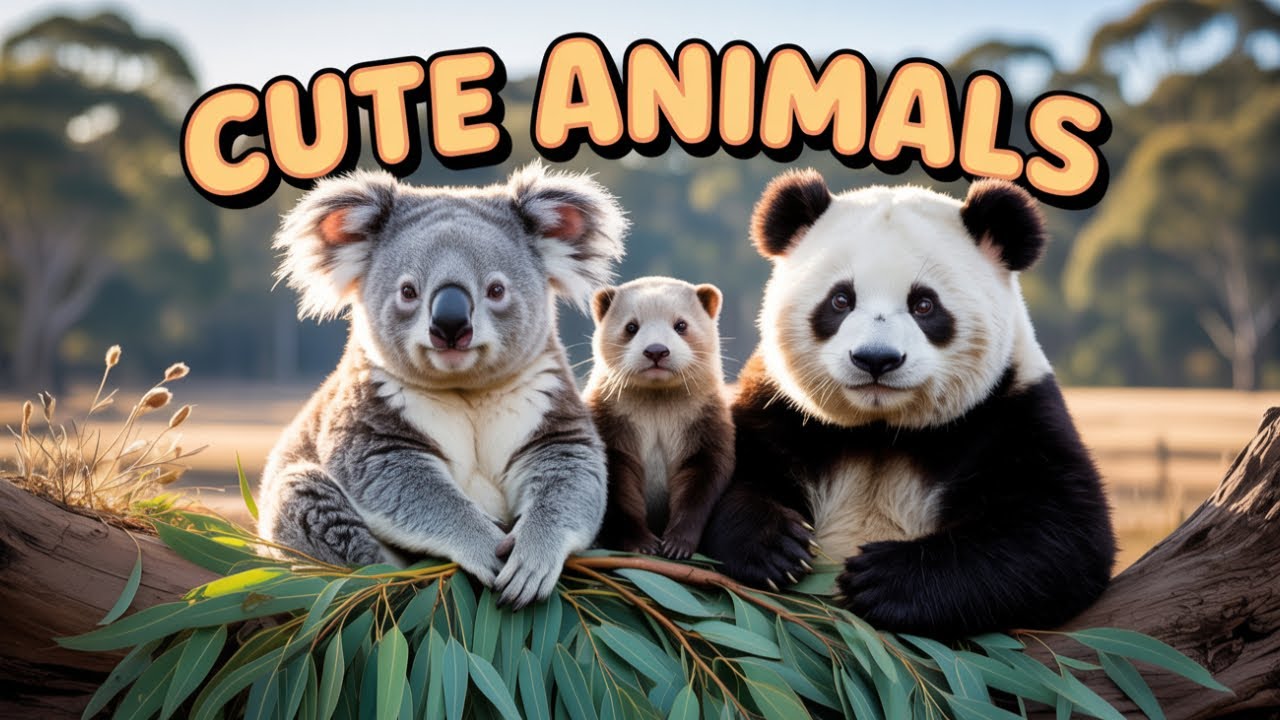 Cute Animal Names for Kids: Meet the Koala, Panda, Otter, Kangaroo and Rabbit!