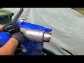Blue magic metal Polish old Honda exhaust
