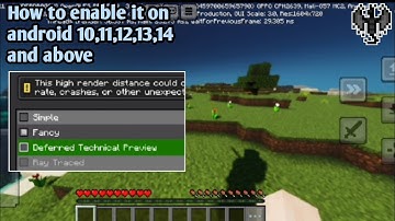 How to turn on Deferred Technical Preview Shader on Android 10 above #Minecraft