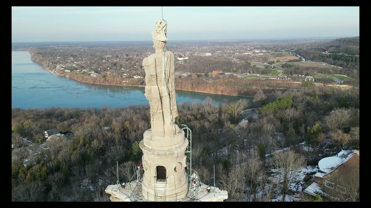 Welland Canal and Niagara Monument Filmed with the DJI mini pro 3