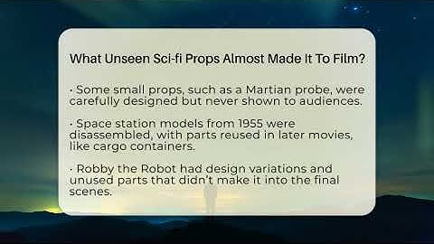 What Unseen Sci-fi Props Almost Made It To Film? - The SciFi Reel