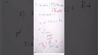 #shorts  Ugtrb Pgtrb Maths / FREE Classes / Complex analy  Question Paper with Answers  import mcq 2